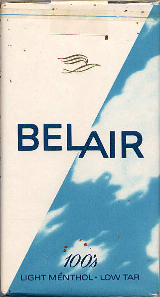 Belair 100s Light Menthol cigarettes Low Tar